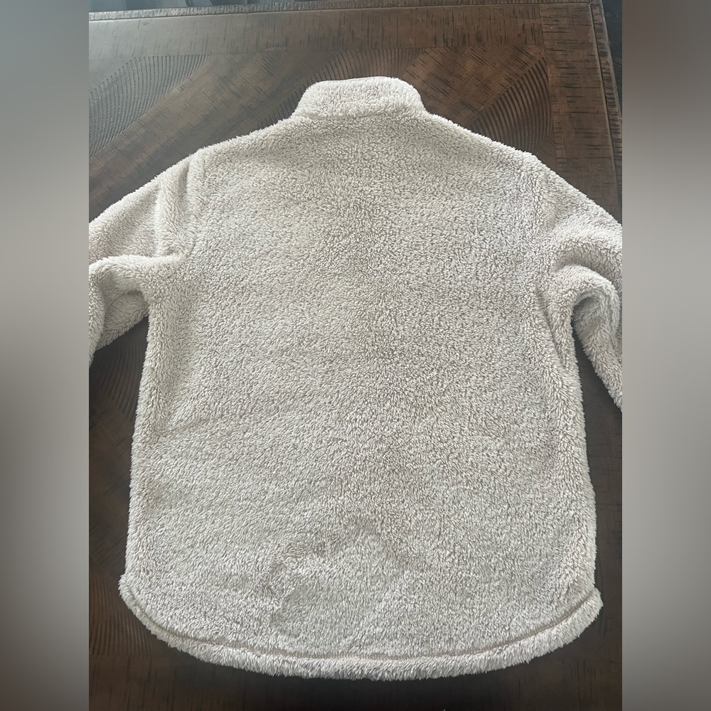 H&M Half Zip Sherpa Fleece in Beige - Picture 4 of 9